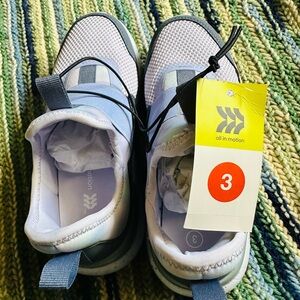 All in Motion Blue and White Velcro Sneakers